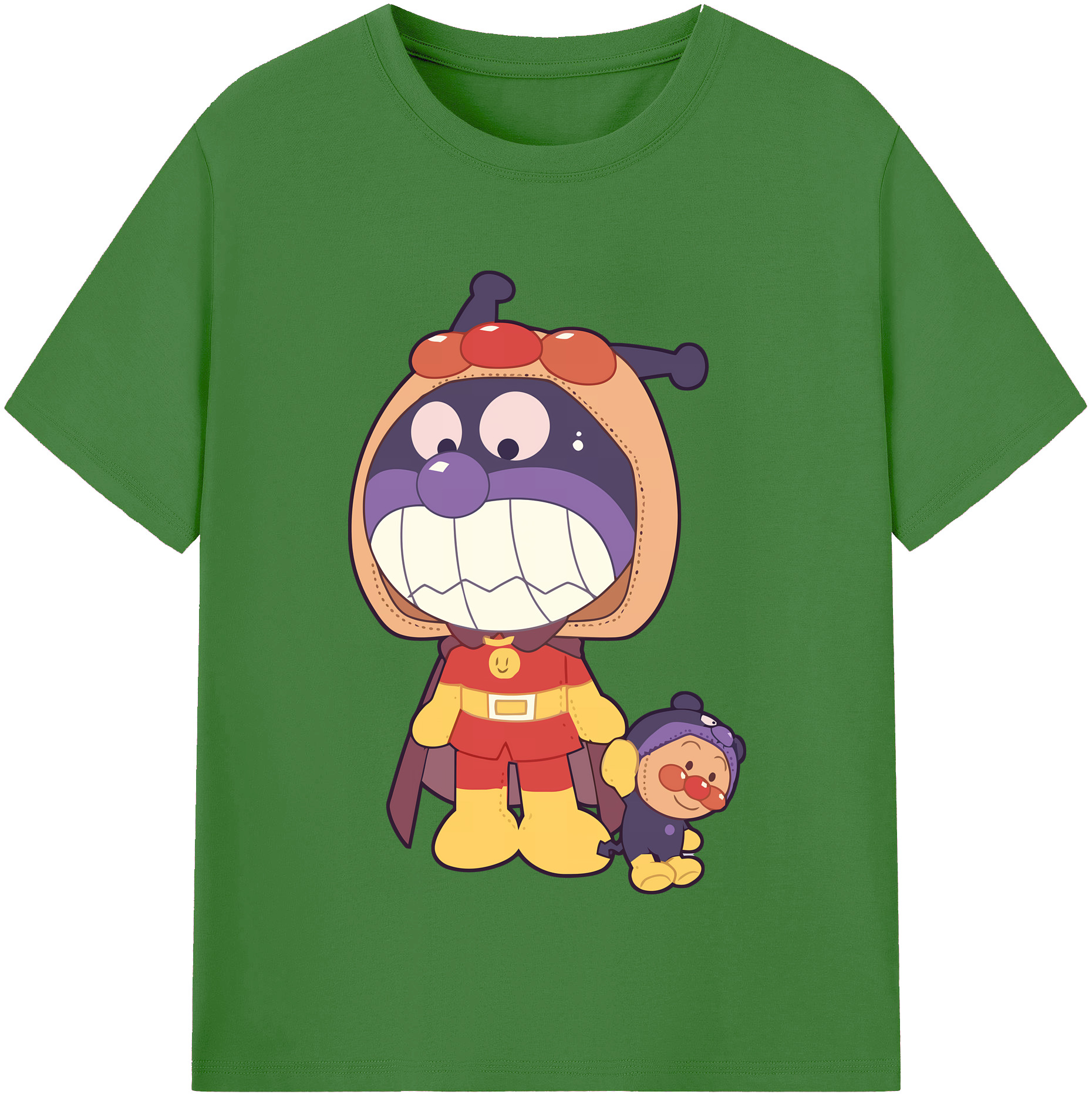 （画像用） アンパンマン Anpanman レディースカジュアルプリントTシャツ（綿100％）